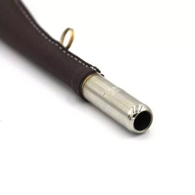 Sygnałówka myśliwska - Gięta Płaska w Skórze brązowej 25cm | Huntmania