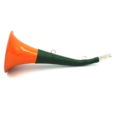 Trąbka sygnałowa - Pomarańczowa w zielonej skórze 28 cm | Myśliwska