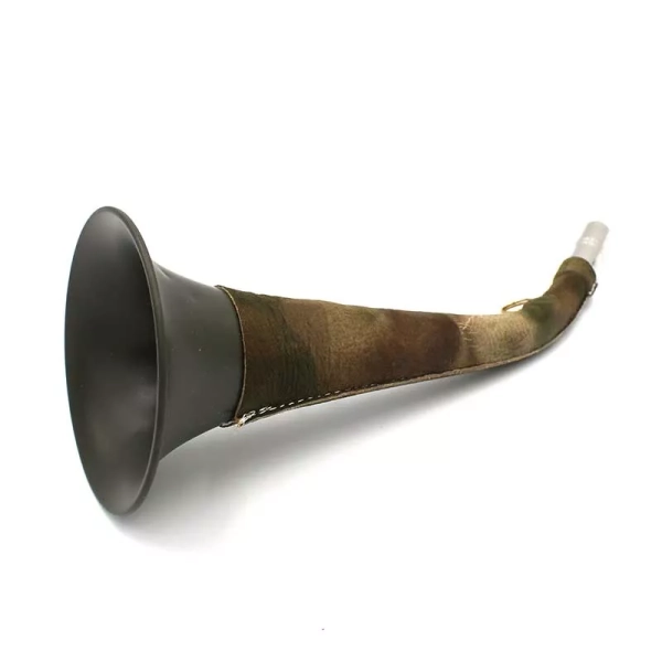 Trąbka myśliwska Zielona Skóra Camo 28cm