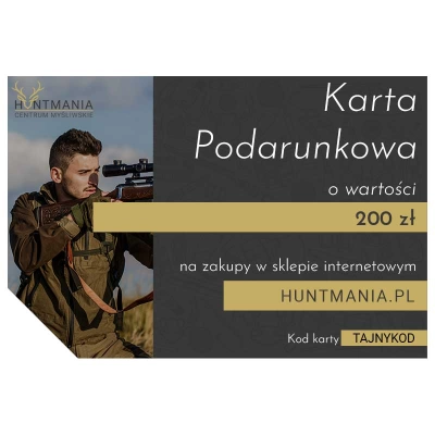 Karta podarunkowa 200 zł - sklep myśliwski | HUNTMANIA